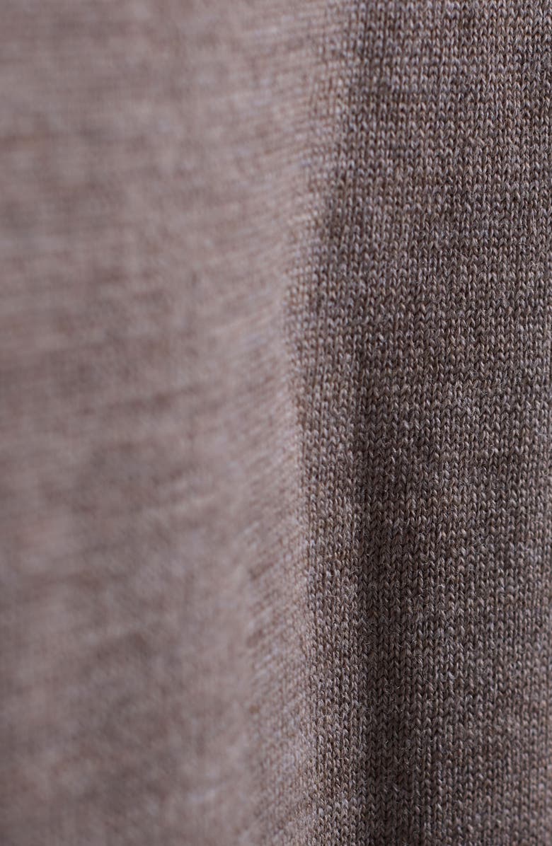 Bugatchi Geometric Pattern Merino Wool Crewneck Sweater, Alternate, color, Walnut