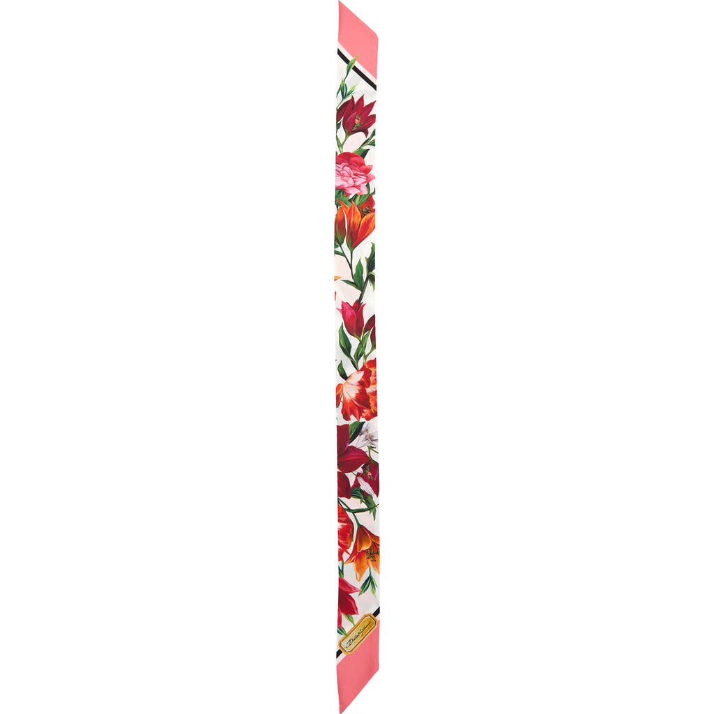 Dolce & Gabbana Diamond Point Floral Wraparound Scarf In Multi