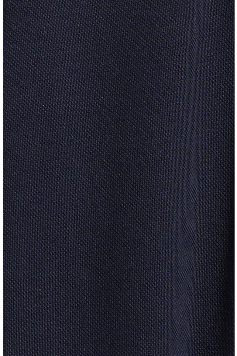 Stretch Cotton Piqué Polo Romper, Alternate, color, NAVY