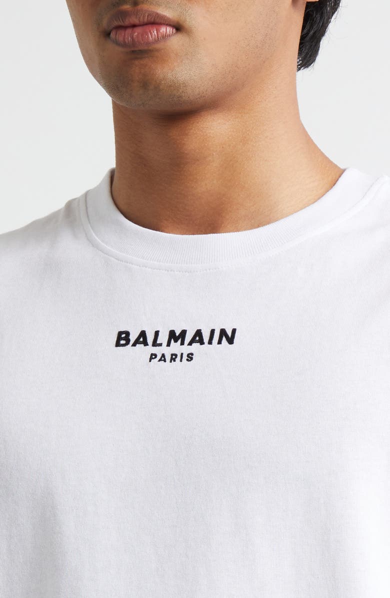 Balmain Embroidered Logo Tank, Alternate, color, Gab White/ Black