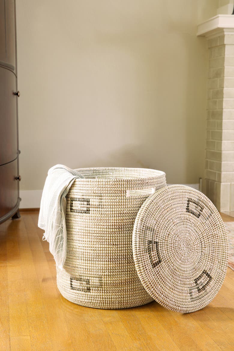Perfect Match Flat Lid Storage Basket, Alternate, color, Beige