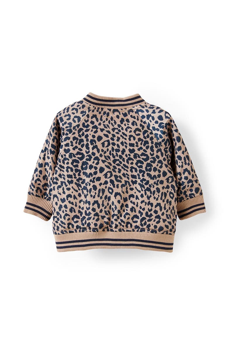 Cotton On Kids Darcey Bomber Jacket, Alternate, color, Oatmilk Leopard