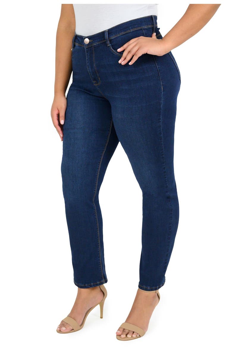 CURVE APPEAL Straight Leg Jeans, Alternate, color,
