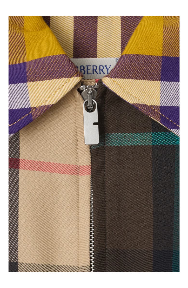 Burberry Contrast Check Cotton Harrington Jacket, Alternate, color, 