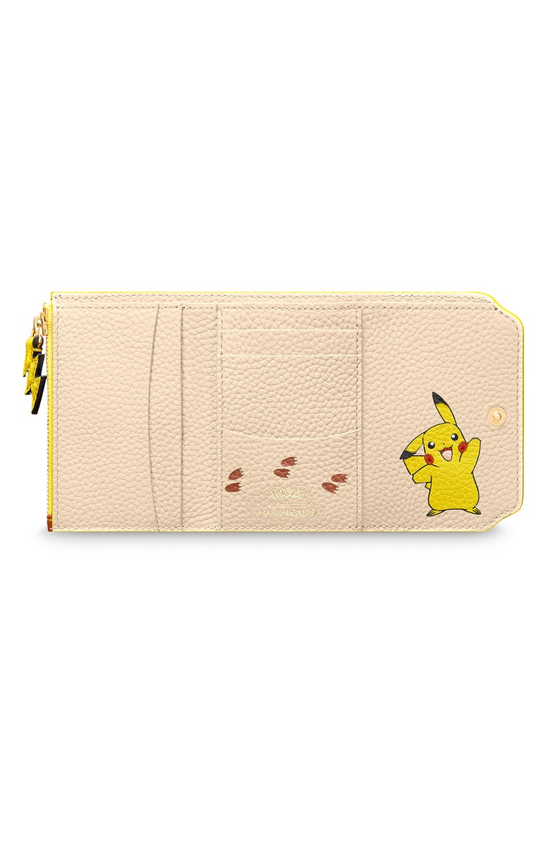 MAISON de SABRÉ Leather Trifold Wallet, Alternate, color, Pikachu