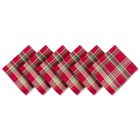 Tango Red Plaid Napkin Set/6