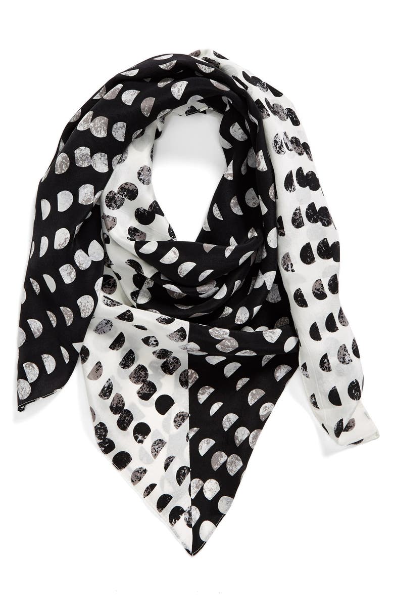 Halogen<sup>®</sup> 'Ripple Dots' Square Silk Scarf, Main, color,