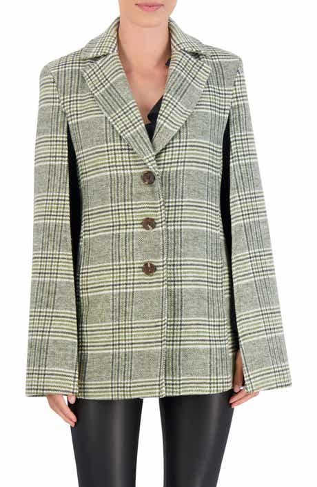Plaid Cape Jacket