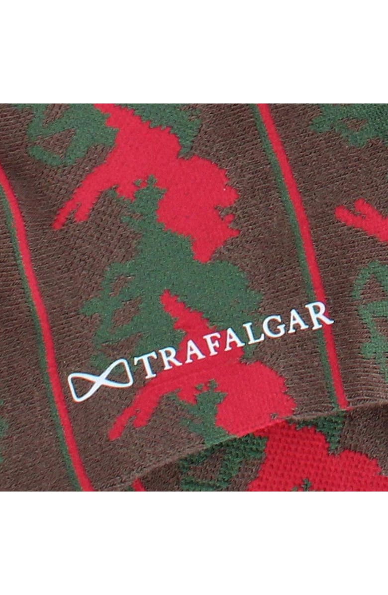 Trafalgar Win Place or Show Mid-Calf Cotton Blend Novelty Dress Sock, Alternate, color, Brown