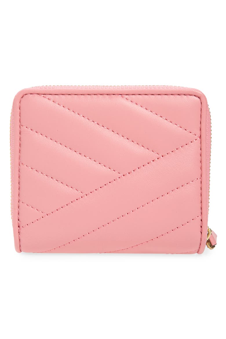 Kira Chevron Quilted Bifold Wallet, Alternate, color, PINK CITY