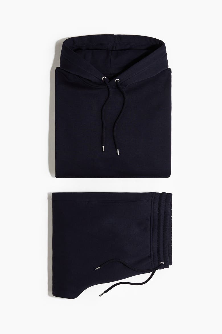 2-piece Loose Fit Hoodie And Joggers Set, Alternate, color, Dark blue