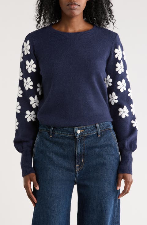 Floral Sleeve Sweater