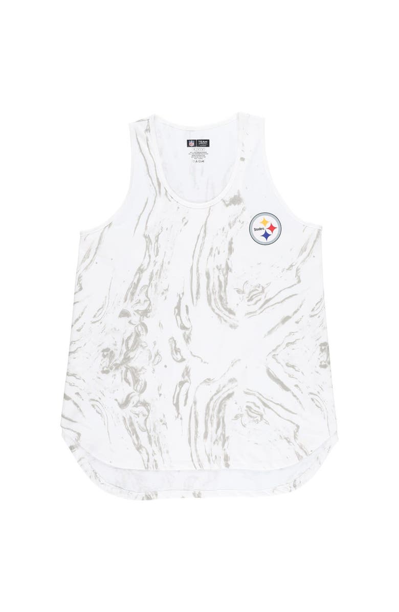 CONCEPTS SPORT Women's Concepts Sport White Pittsburgh Steelers Plus Size Quartz Tank Top & Shorts Set, Alternate, color,