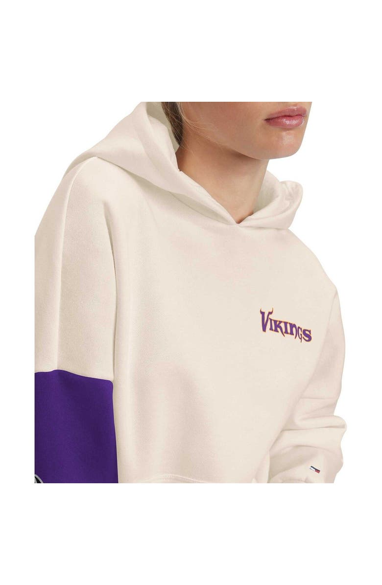 Tommy Hilfiger Women's Tommy Hilfiger Cream/Purple Minnesota Vikings Harriet Pullover Hoodie, Alternate, color, Cream