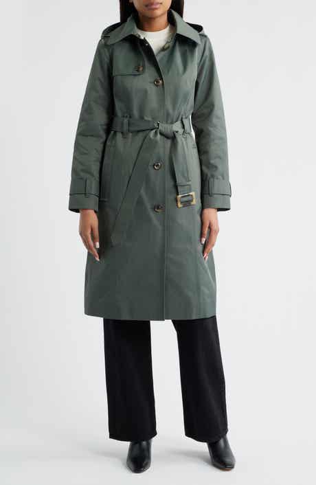 London Fog Double Breasted Trench Raincoat
