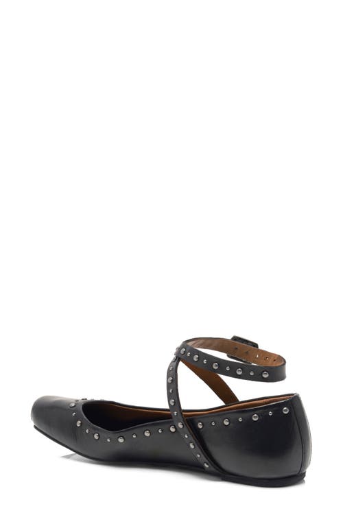 Free People Grace Ankle Strap Ballet Flat In Black