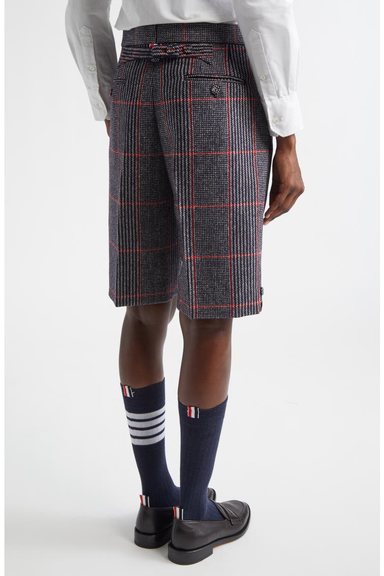 Glen Plaid Backstrap Bermuda Shorts, Alternate, color, RED/BLUE/WHITE