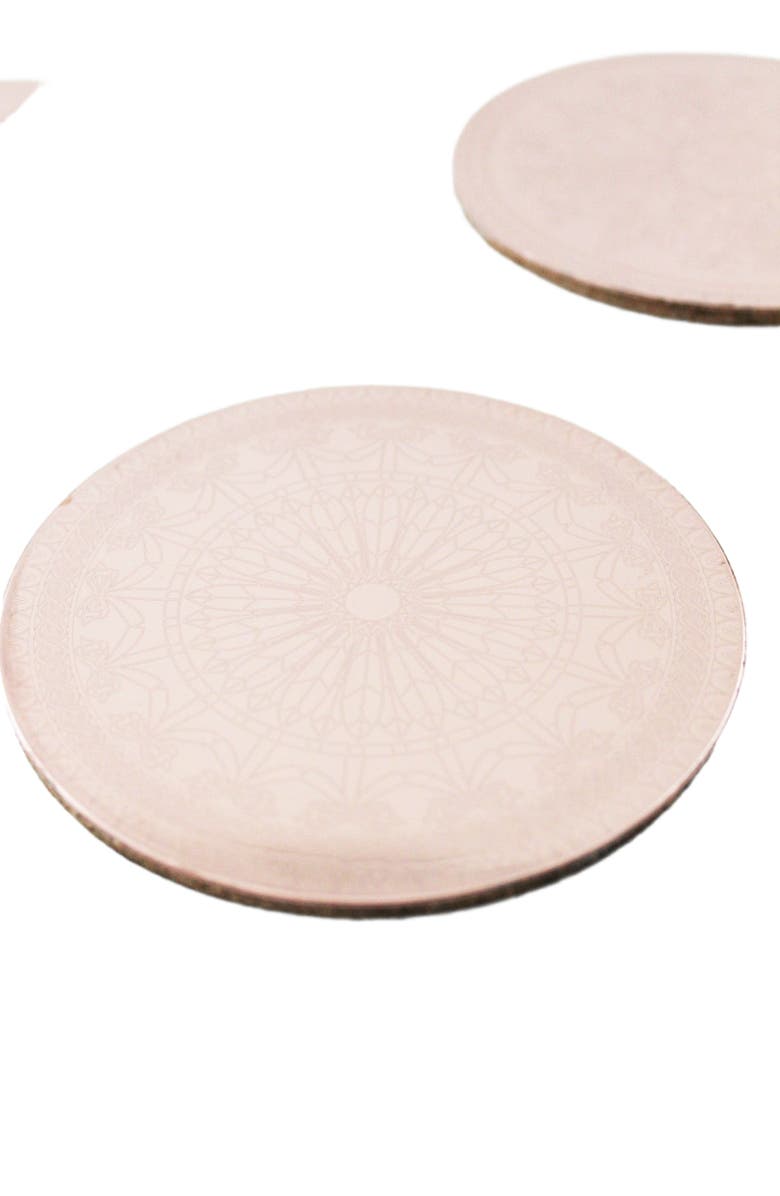 Coppermill Kitchen Vintage Inspired Copper Coasters Set, Alternate, color, Copper
