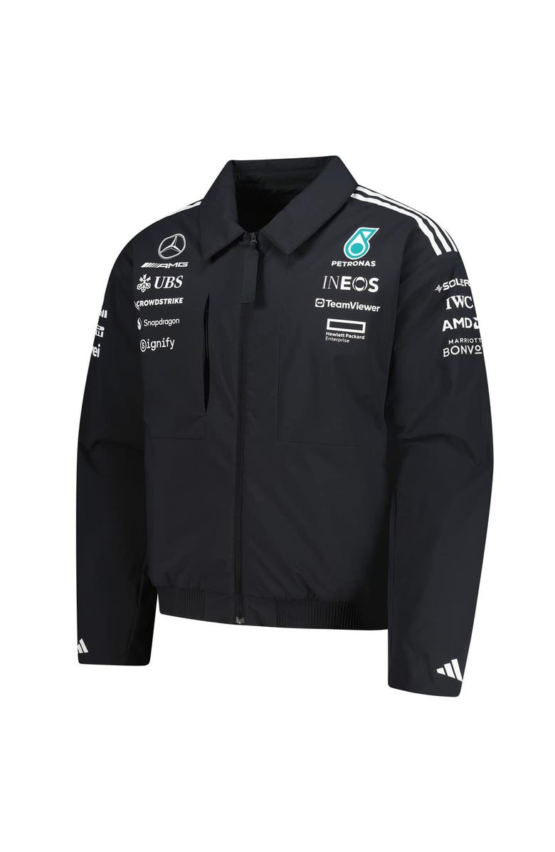 adidas Men's adidas  Black Mercedes-AMG Petronas F1 Team Team Wear Loose Full-Zip Jacket, Alternate, color, 