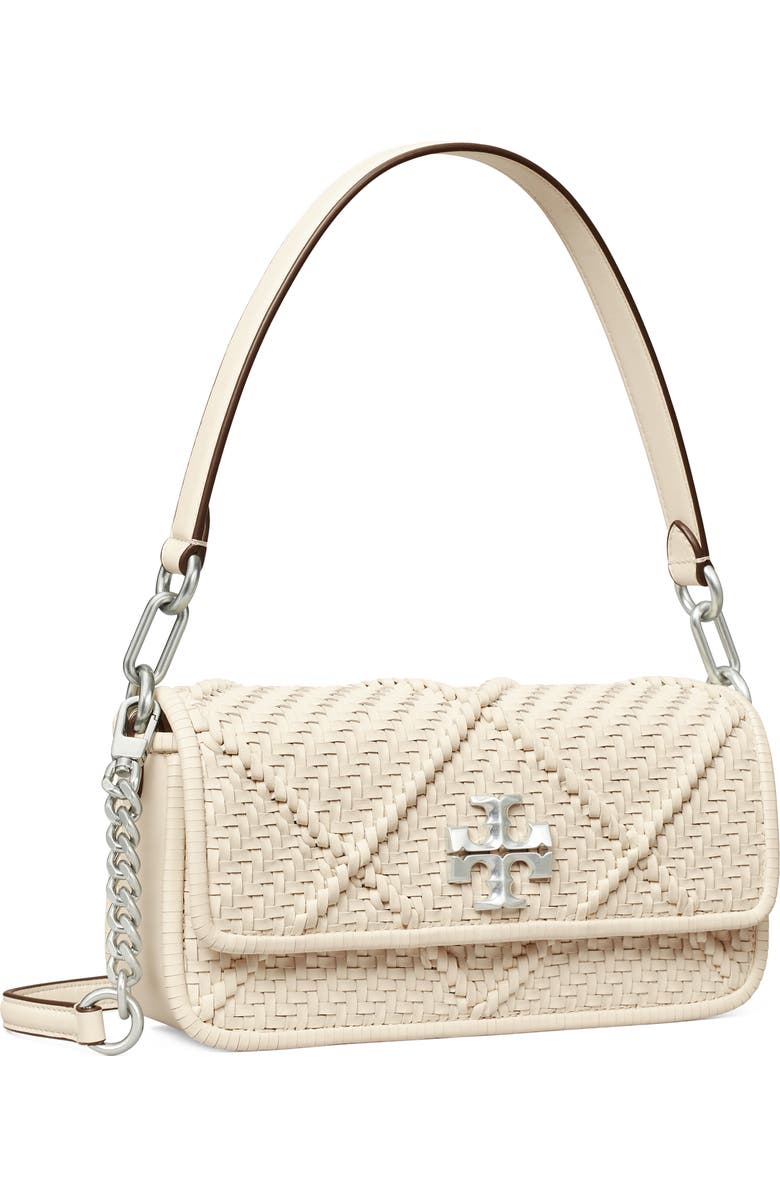 Tory Burch Small Kira Diamond Weave Convertible Leather Shoulder Bag, Alternate, color,