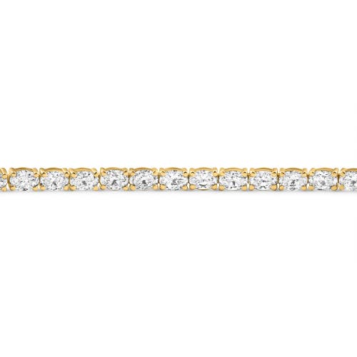 Bliss Diamond 4.5ct Oval Cut Diamond Tennis Bracelet 7" 14k Gold Lab Grown In Gold