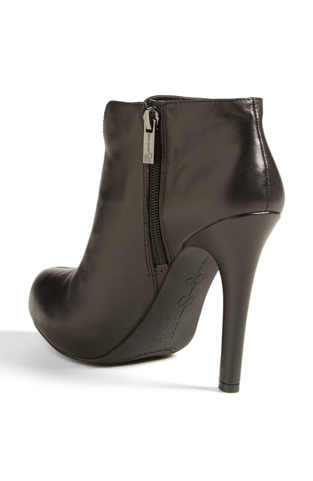 'Akito' Platform Bootie, Alternate, color, BLACK LEATHER