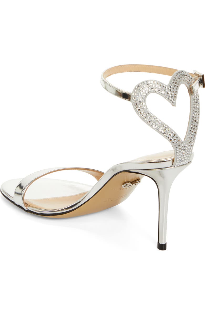 Mach & Mach Crystal Heart Ankle Strap Sandal, Alternate, color,