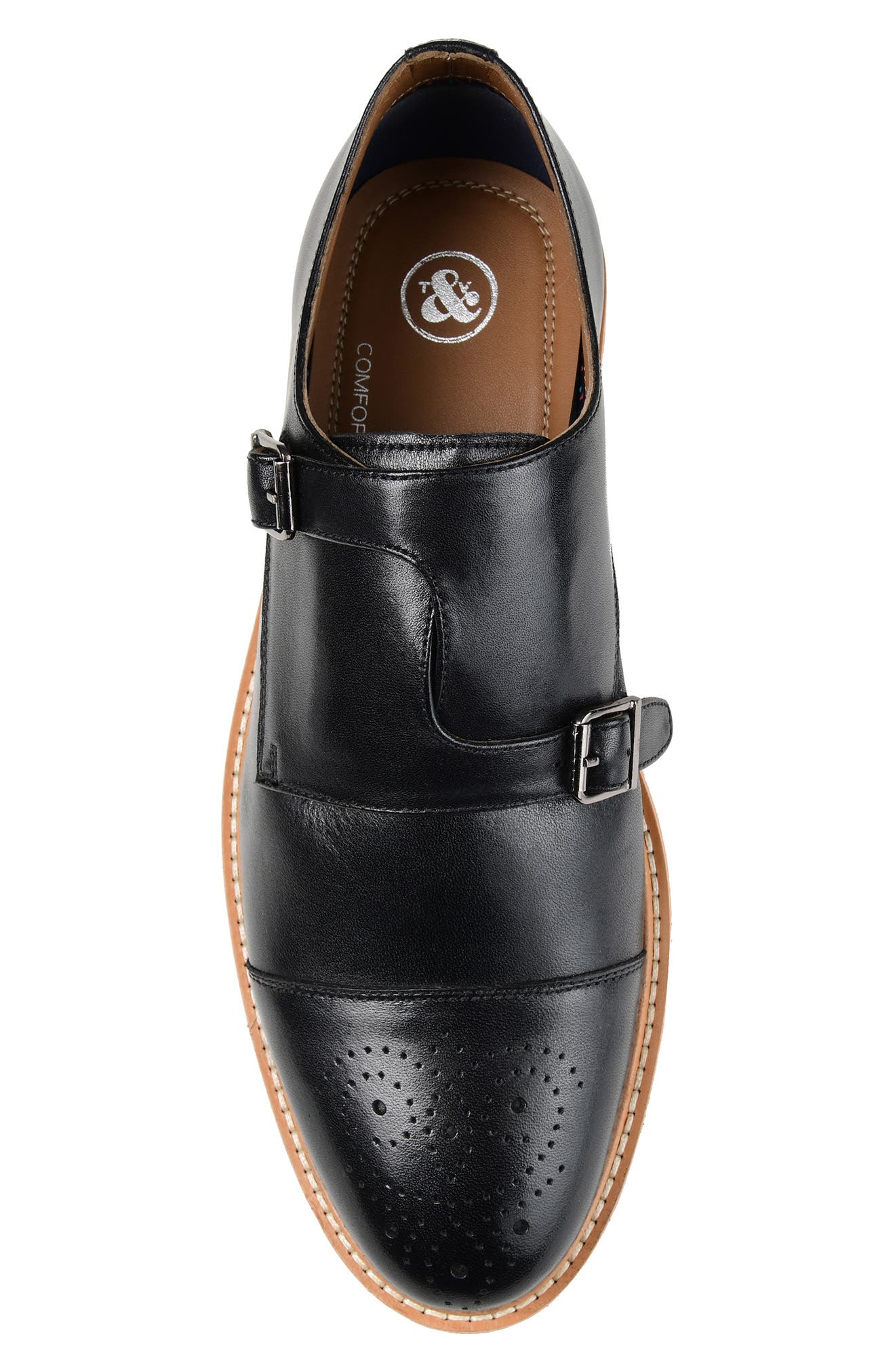 Thomas & Vine Ransom Cap Toe Monke Strap Leather Derby, Alternate, color, 