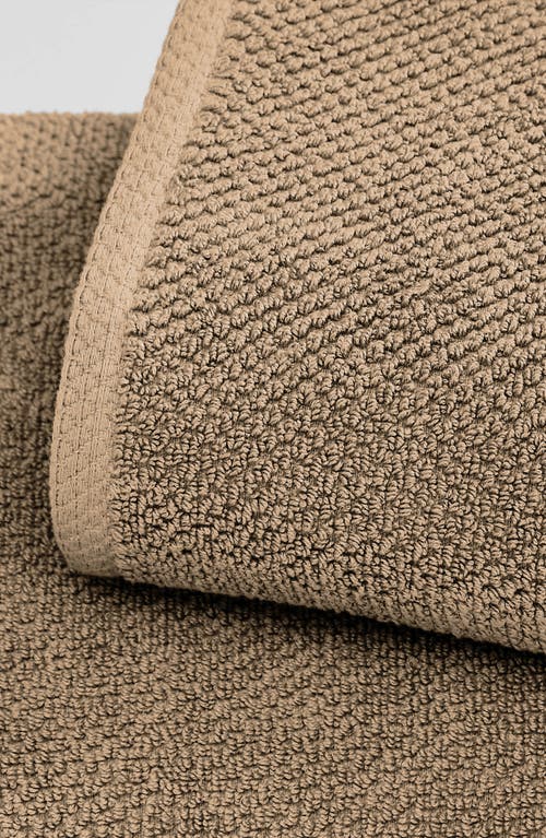 Woven & Weft Cotton 4-pack Textured Bath Towel Set In Mocha