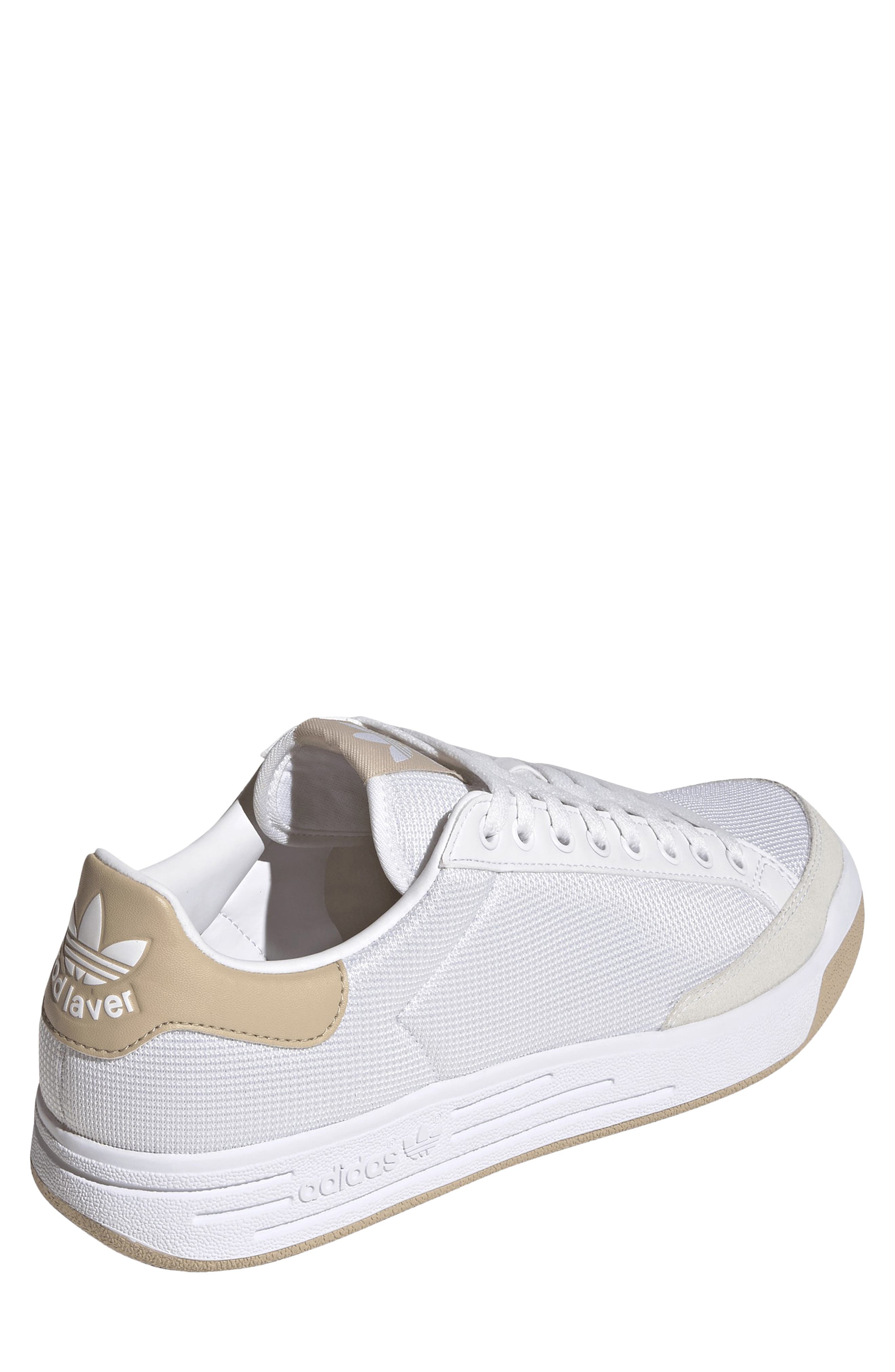 Rod Laver Vintage Sneaker, Alternate, color, WHITE/ WHITE/ KHAKI