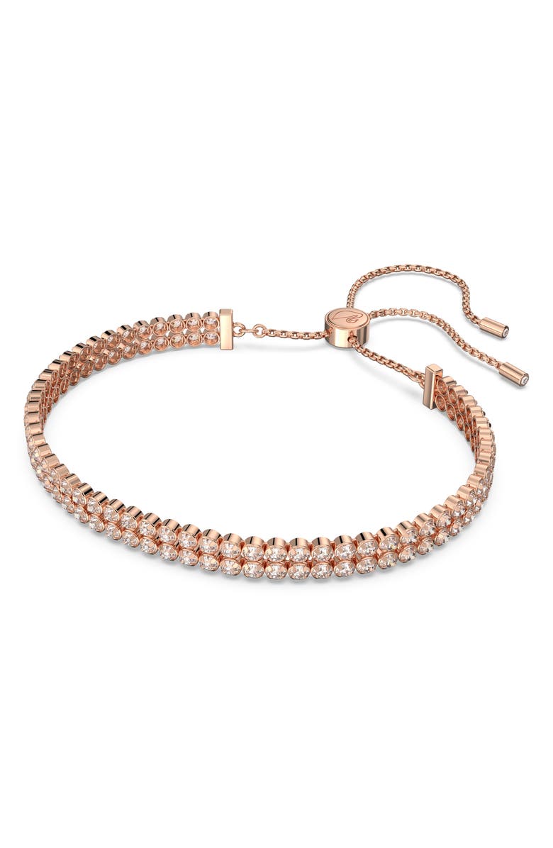 Swarovski Matrix Double Crystal Slider Bracelet, Alternate, color, 