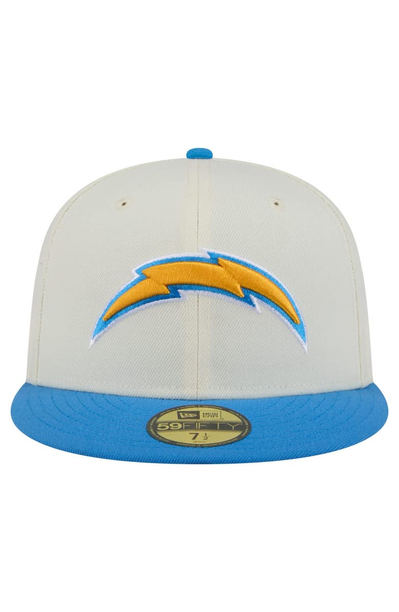 New Era Men's New Era  White/Powder Blue Los Angeles Chargers Main 59FIFTY Fitted Hat, Alternate, color, 
