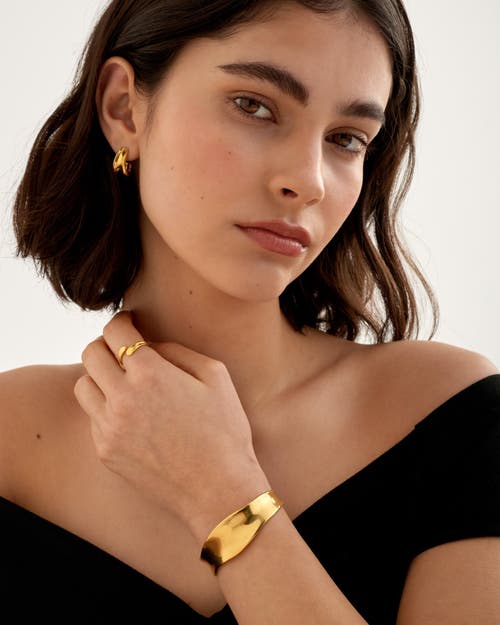 Katie Loxton Molten Luxe Waterproof Gold Bangle In Gold