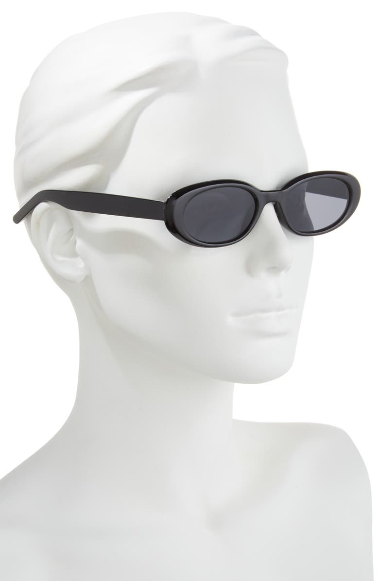 BP. Narrow Oval Sunglasses, Alternate, color, Black