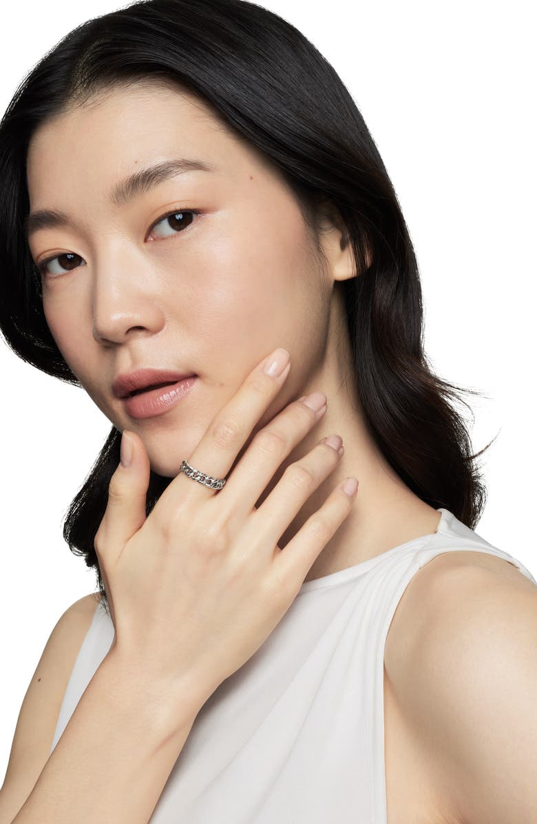 David Yurman Belmont Curb Link Narrow Ring, Alternate, color, Silver