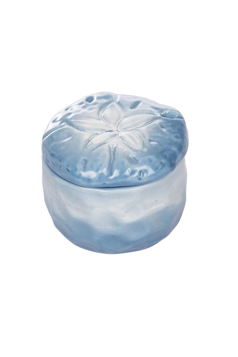 Calming Seas Ceramic Embossed Decorative Box, Main, color, Blue