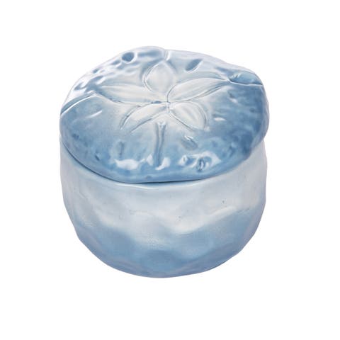 Calming Seas Ceramic Embossed Decorative Box