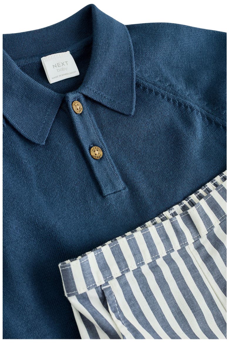 Polo & Shorts Set, Alternate, color, BLUE
