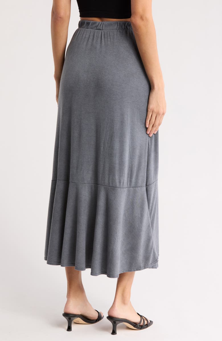 GO COUTURE Wrap Midi Skirt, Alternate, color, Charcoal