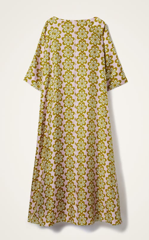 La Doublej Muumuu Dress Round Neck Caper Pink In Pink