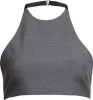 Jil Sander Adjustable Wool Poplin Halter Top