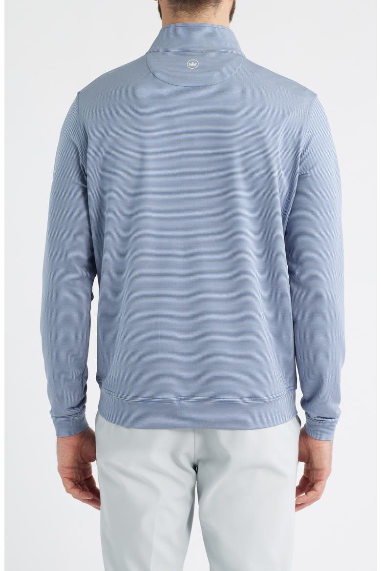 Perth Sugar Stripe Quarter Zip Performance Pullover, Alternate, color, WINDSOR BLUE