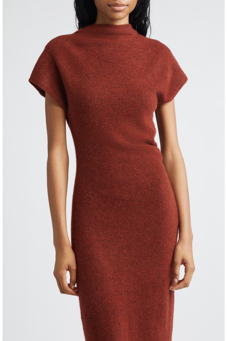 Abie Boiled Knit Sweater Dress, Alternate, color, CINNAMON