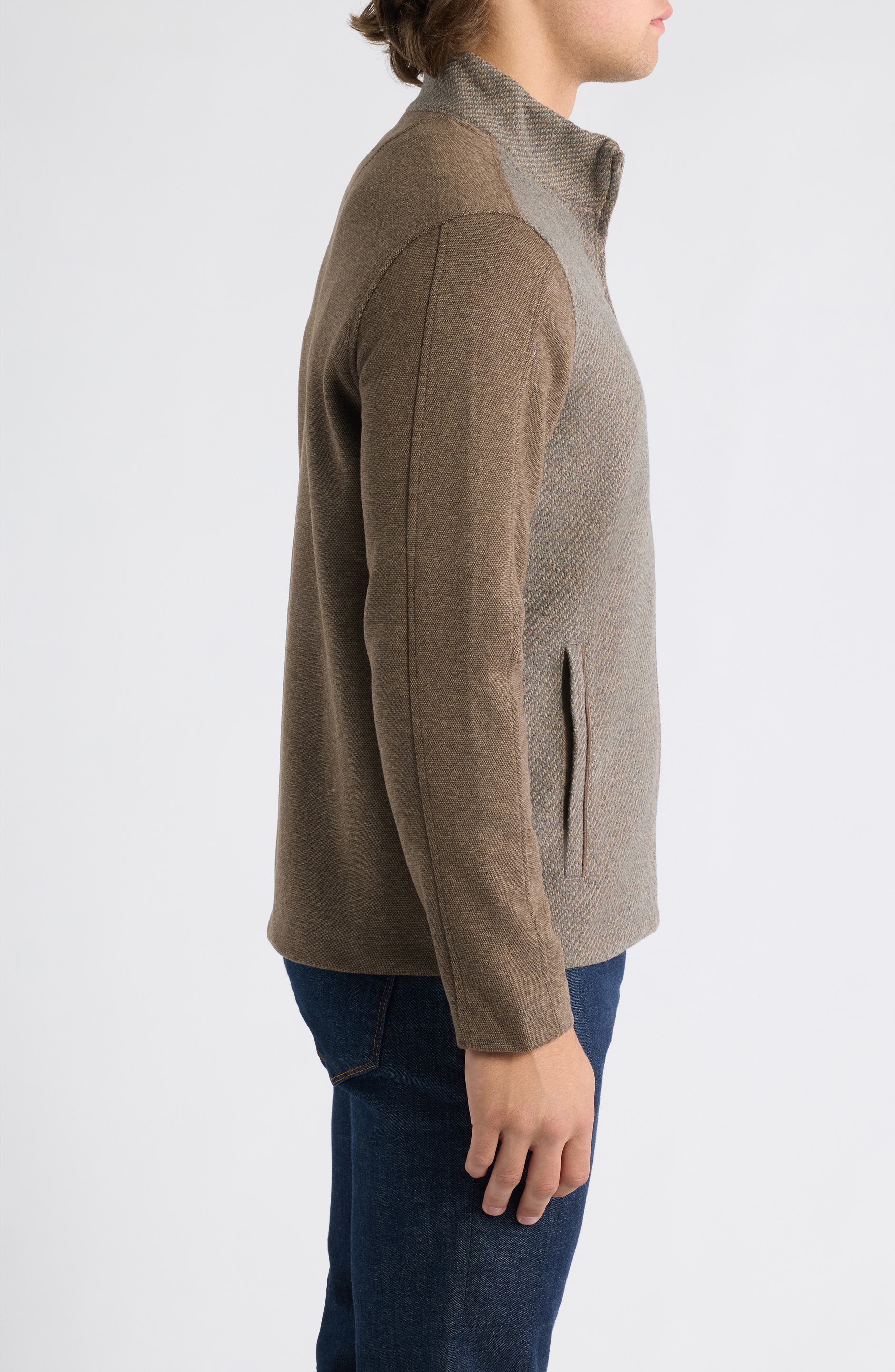 Johnston & Murphy Brushed Twill Full Zip Jacket (Men) | Nordstrom
