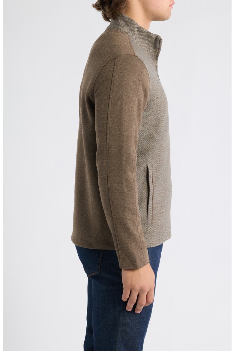 Brushed Twill Full Zip Jacket, Alternate, color, MUSHROOM