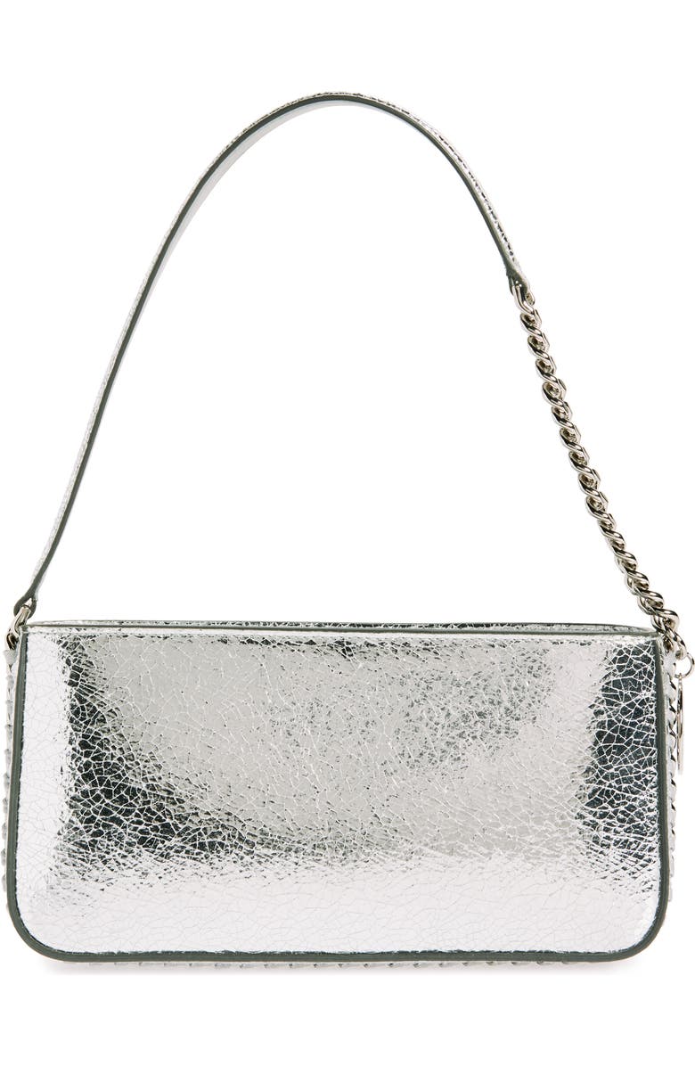 Stella McCartney Chain Metallic Faux Leather Shoulder Bag, Alternate, color,
