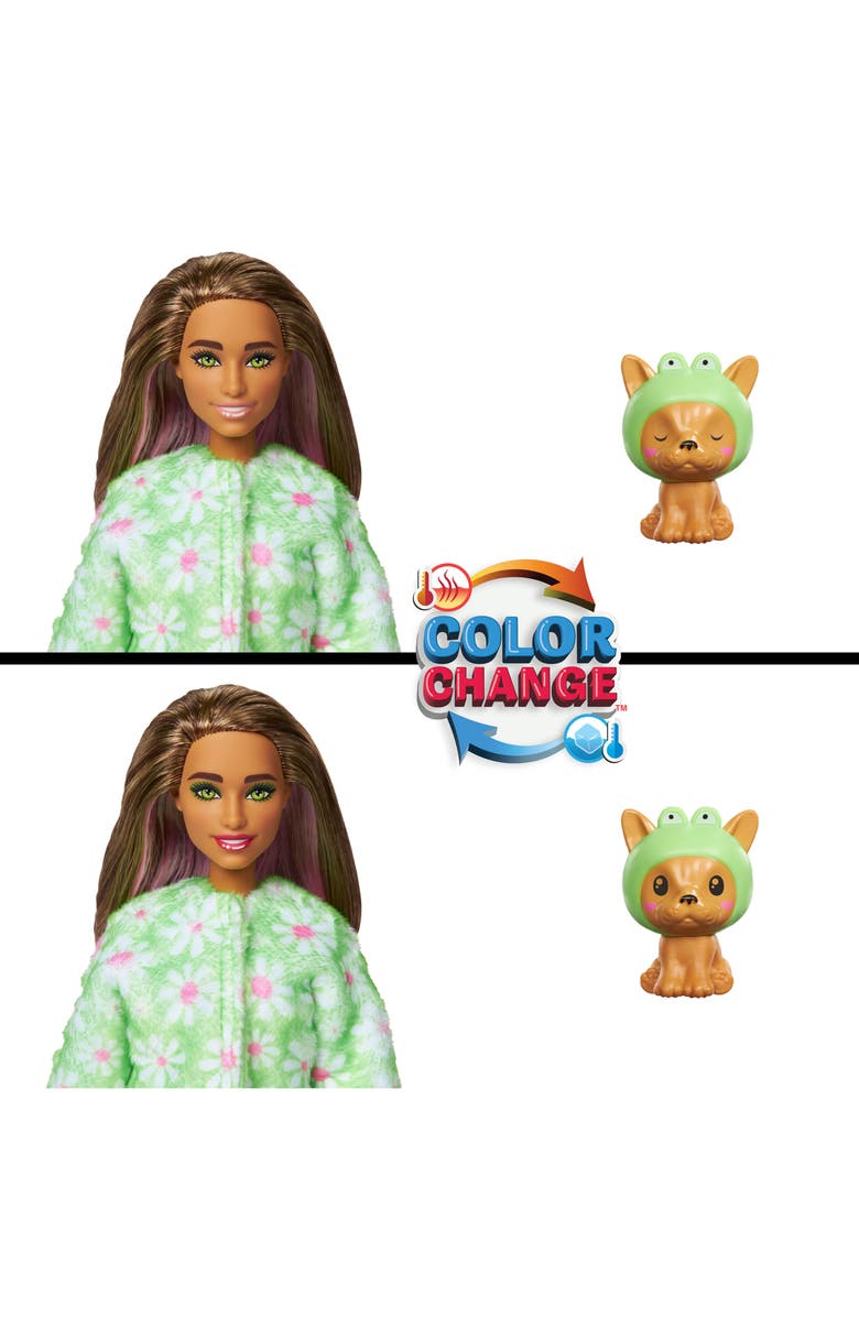 Barbie <sup>®</sup> Cutie Reveal<sup>™</sup> Dog as Frog Doll with 10 Surprises, Alternate, color,