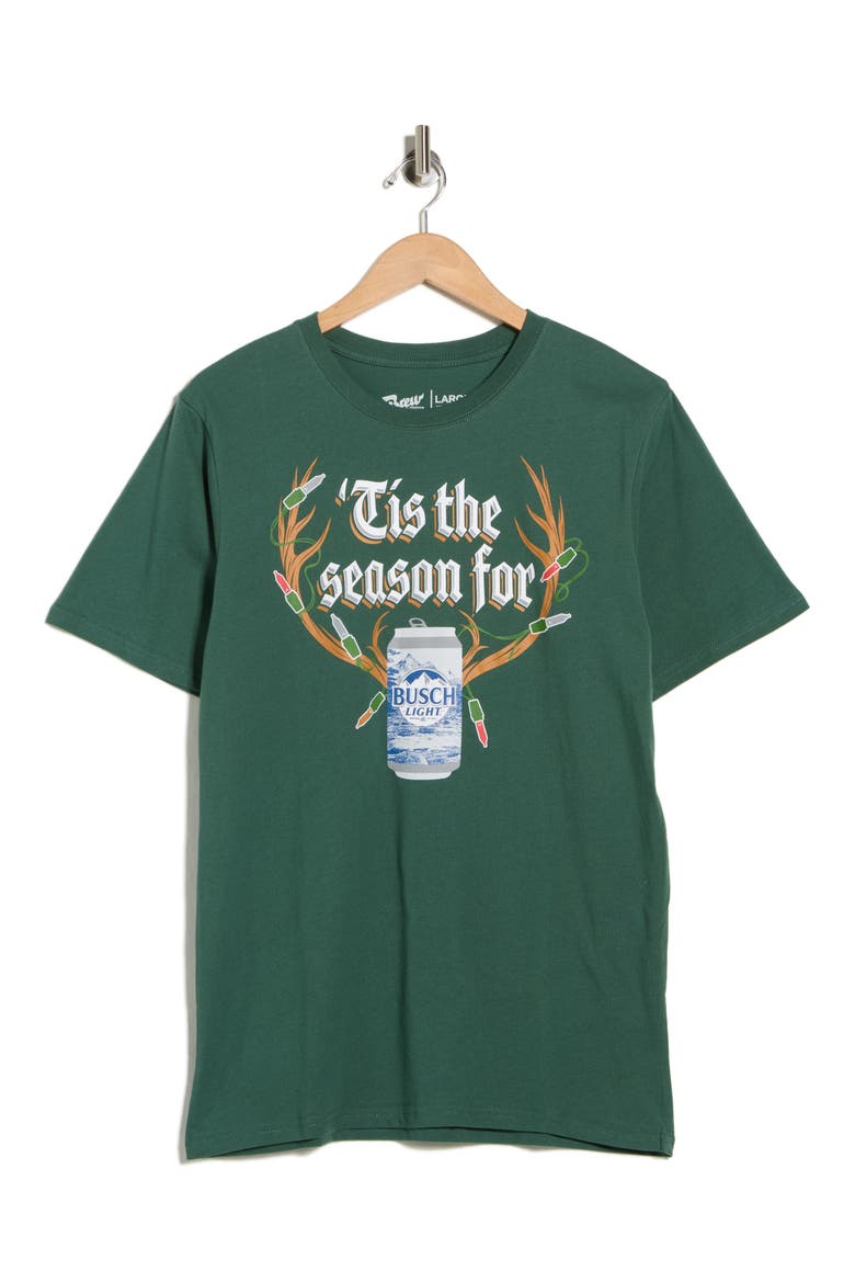 Busch 'Tis The Season Graphic T-Shirt, Alternate, color, HEATHER IRISH GREEN