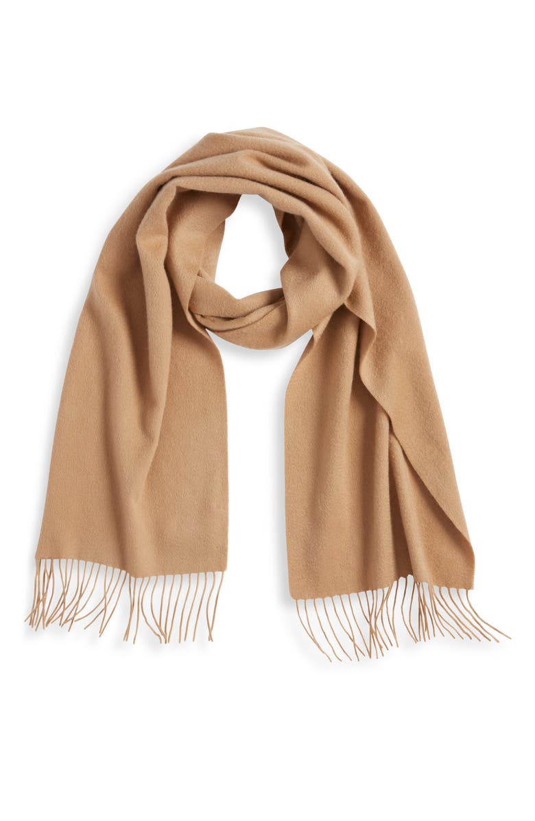 Nordstrom Cashmere Scarf, Main, color, Camel