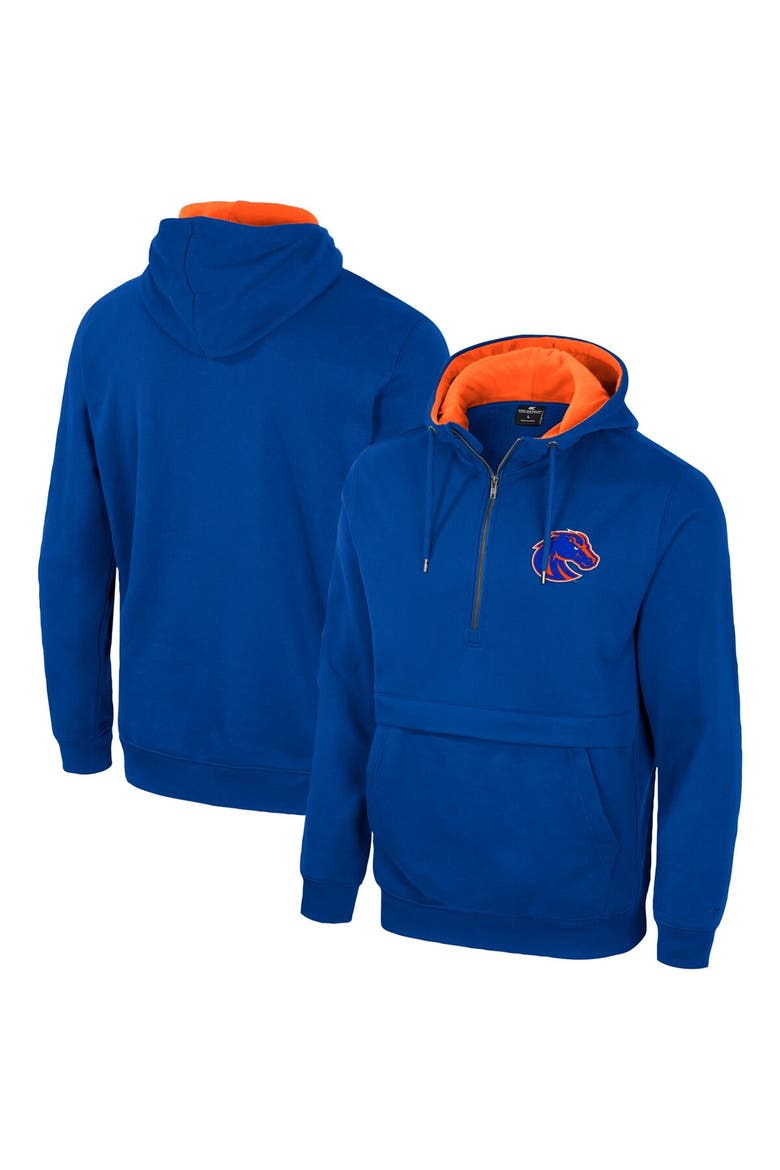 Men's Colosseum Royal Boise State Broncos Half-Zip Hoodie, Alternate, color, Royal